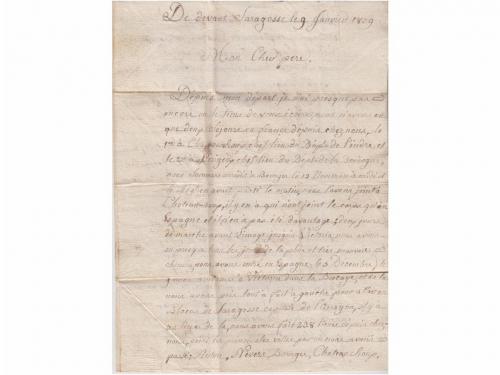 ✉ ESPAÑA: PREFILATELIA. 1809 (9 Enero). EJÉRCITOS FRANCESES.