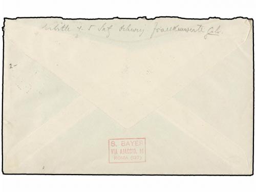 ✉ ITALIA. 1933 (1-V). ROMA a ZURICH. Primer vuelo. 