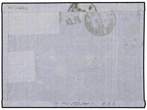 ✉ TUNEZ. 1863. FRONTAL de carta circulada de TÚNEZ a MILÁN. 