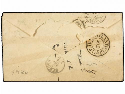 ✉ ARGENTINA. 1874. BUENOS AIRES a NÁPOLES (Italia). 5 ctvos.