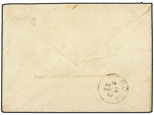 ✉ REUNION. 1883. ST. DENIS a ROMA (Italia). 25 cts. azul (3)