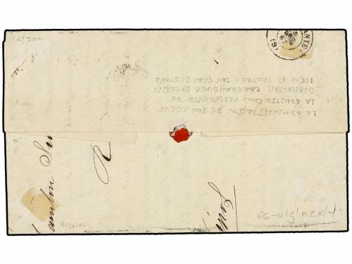 ¿ EGIPTO. 1867. ALEXANDRIA to ALICANTE (Spain). GB. 4d. and