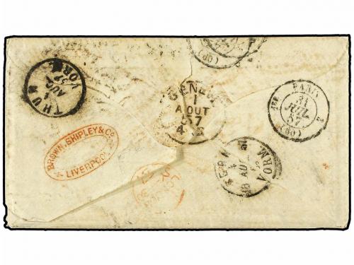 ✉ ESTADOS UNIDOS. 1857. PHILADELPHIA to LIVERPOOL. Sent with