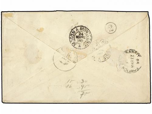 ✉ PANAMA. Sc. 18, 19. 1896. PANAMA a CORFU (Grecia). Sobre i