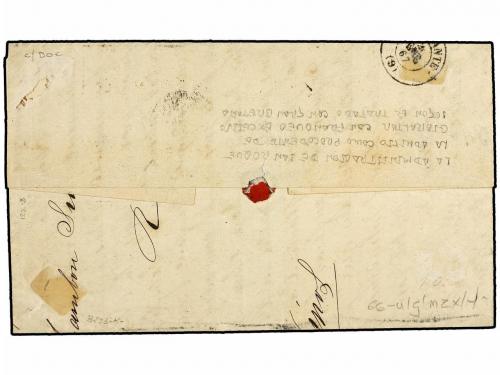 ✉ EGIPTO. Sg. Z17, Z22. 1867. Cover from ALEXANDRIA to ALICA