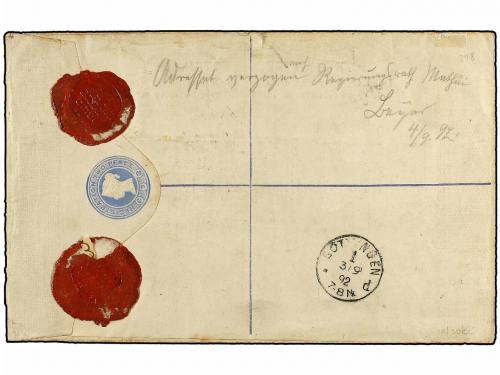 ✉ LEVANTE: CORREO INGLES. Sg. 5. 1892 (Aug 31). 2d. registra