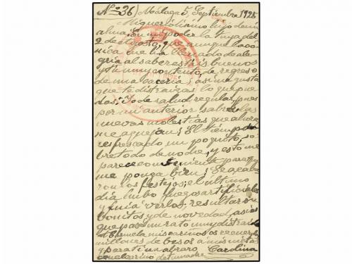✉ COLOMBIA. 1925. MÁLAGA a BOGOTÁ (Colombia). Circulada con 