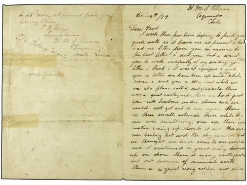 ✉ CHILE. 1879 (15-2). GUERRA DEL PACÍFICO. Sobre con el text