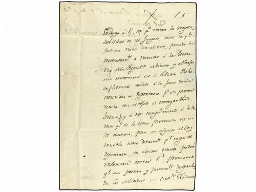 ✉ COLOMBIA. 1816 (27 Enero). GUERRA DE LA INDEPENDENCIA DE C