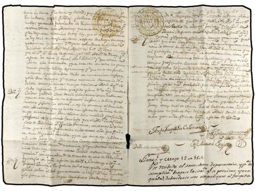 ✉ COLOMBIA. 1801 (10 Abril). Documento Judicial de una "caus