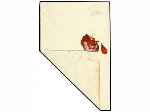 ✉ COLOMBIA. 1820 (14 Enero). NARE a RIO NEGRO. Marca NARE/FR