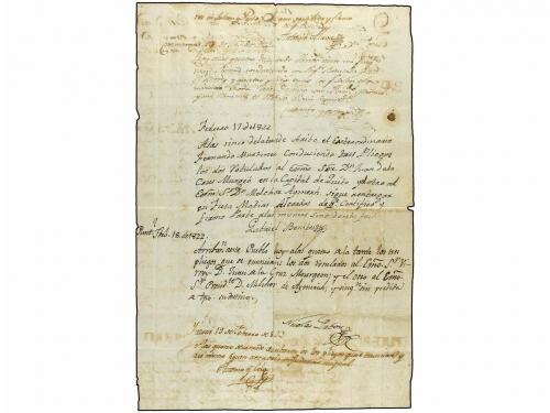 ✉ COLOMBIA. 1822 (13 Febrero). Circular del Adminsitrador de