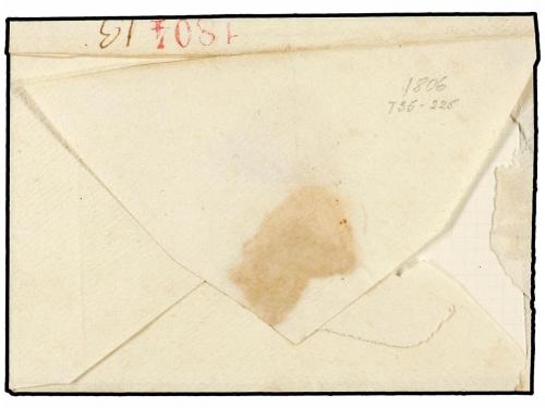 ✉ COLOMBIA. (1800 CA.). Sobre circulado a ANTIOQUIA. Marcas 