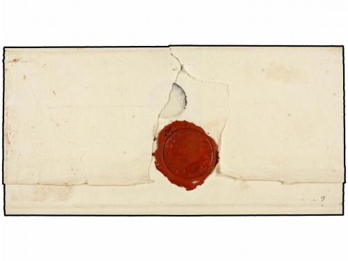✉ COLOMBIA. (1835 CA.). Envuelta circulada a BOGOTÁ. Marca R