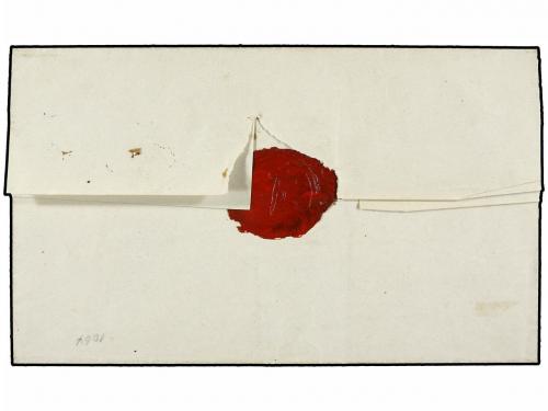 ✉ COLOMBIA. (1845 CA.). Envuelta circulada a BOGOTÁ. Marca F