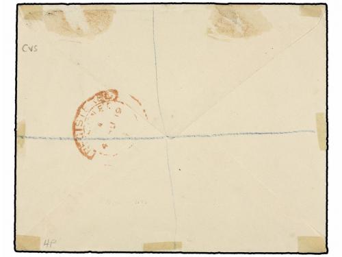 ✉ TANGANIKA. Sg. 55. 1919. Envelope franked with 1 r. black 