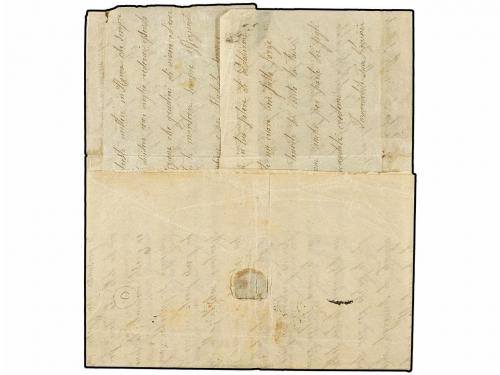 ✉ BRASIL. 1860. ROMA a RÍO DE JANEIRO. 7 baj. azul (4) circu