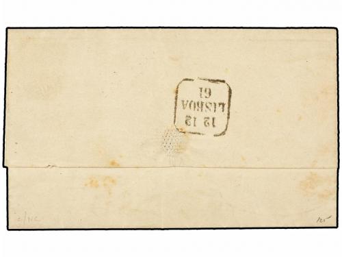 ✉ GIBRALTAR. 1861. GIBRALTAR to LISBON. 2 p. blue with A26 c