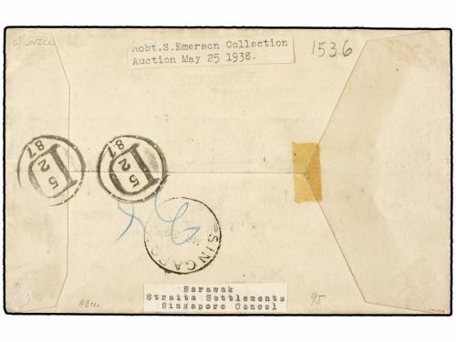 ✉ SARAWAK. 1887 (24 Marzo). SARAWAK to NEW YORK registered e