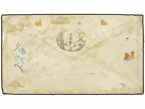 ✉ PERU. 1883. GUERRA CIVIL. PIURA a LIMA. Marca CORREOS/PIUR