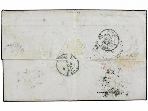 ✉ COLONIAS ESPAÑOLAS: PUERTO RICO. Ed. Ant. 7. 1858. S. JUAN