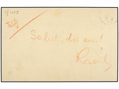✉ CHINA. 1901 (23-May). PEKIN to PARIS. Japan 4 sen postal s