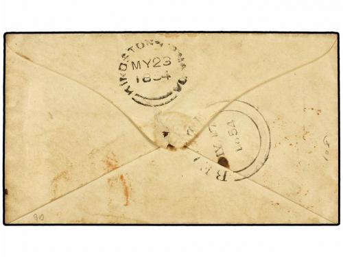 ✉ HONDURAS BRITANICA. 1854. BELIZE to KINGSTON (Jamaica). Re