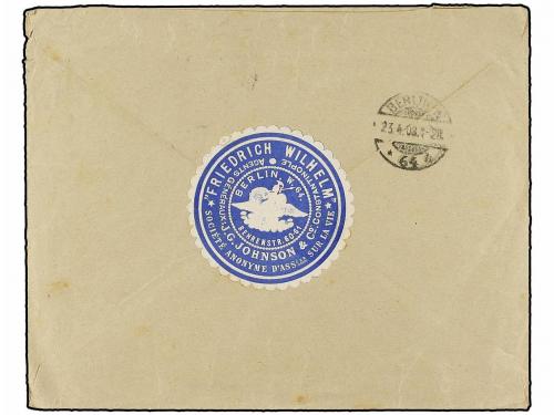 ✉ LEVANTE: CORREO INGLES. Sg. 28, L 1/2. 1908. CONSTANTINOPL