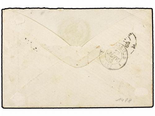 ✉ REUNION. 1865 (25-Enero). PAU (Francia) a ILE BOURBON. Cir