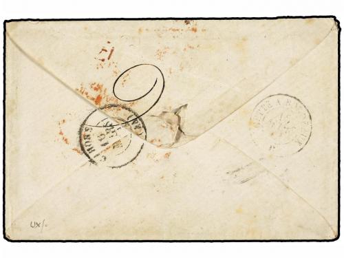 ✉ INDIA. 1861 (12-Febrero). Carta escrita a borde del buque 