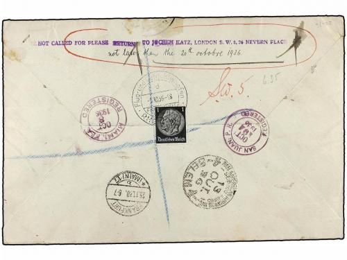✉ ZEPPELIN. 1936. GERMANY. FRANKFURT a BRASIL, via GRAF ZEPP