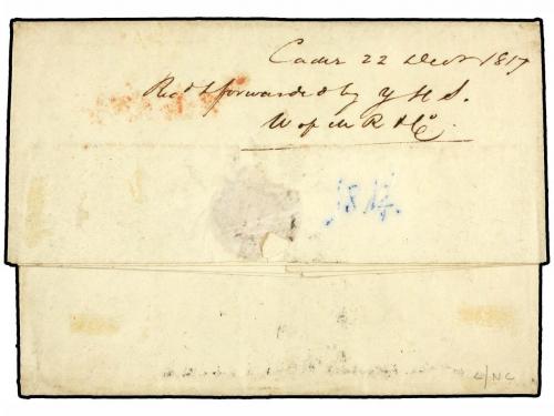 ✉ ESTADOS UNIDOS. 1817. BALTIMORE to LISBON, addressed and f