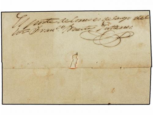 ✉ COLOMBIA. (1840 CA.). Envuelta circulada a SANTA ROSA. Mar