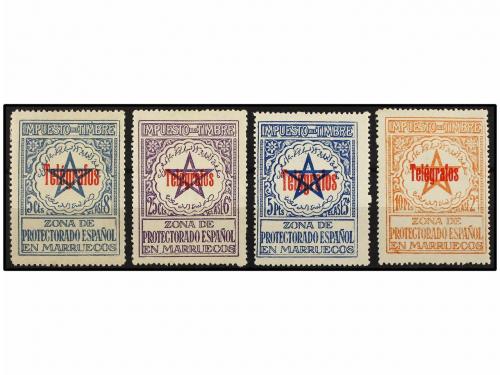 * MARRUECOS. Ed. T-34D, 34I, 34F, 34K. 5 cts., 25 cts., 5 pt