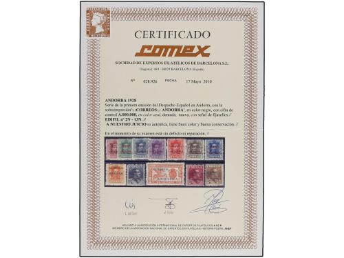 * ANDORRA. Ed. 2N/13N. MUESTRAS. Serie completa (12 valores)