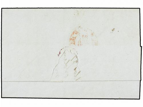 ✉ GIBRALTAR. 1851 (April 9). GIBRALTAR to CADIZ. Entire lett