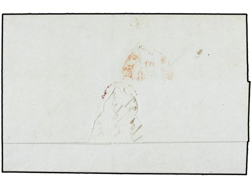 ✉ GIBRALTAR. 1851 (April 9). GIBRALTAR to CADIZ. Entire lett
