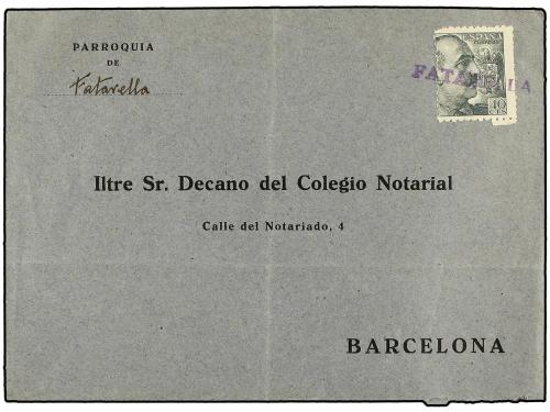 ✉ ESPAÑA. (1940 CA.). Cuatro cartas con sellos de 10 cts. y 