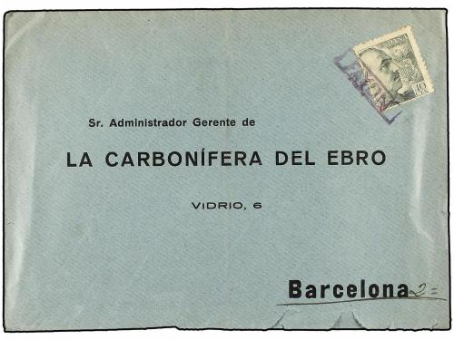 ✉ ESPAÑA. (1940 CA.). Cuatro cartas con sellos de 10 cts. y 