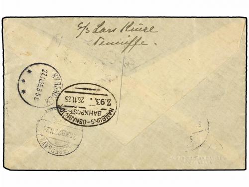 ✉ ESPAÑA. Ed. 310 (2), 311, 314/17, 291 (2). 1927. TENERIFE 