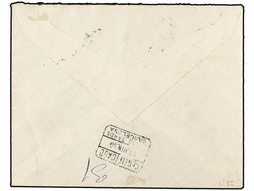 ✉ ESPAÑA. Ed. 507s (2), 503. 1930. SEVILLA a BARCELONA. 5 ct