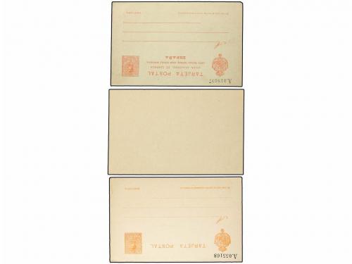 ✉ ESPAÑA ENTEROS POSTALES. Ed. 52/54. Conjunto de Enteros Po
