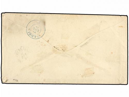 ✉ ESPAÑA. Ed. 73(2). 1865. STA. CRUZ DE TENERIFE a BOSTON (U