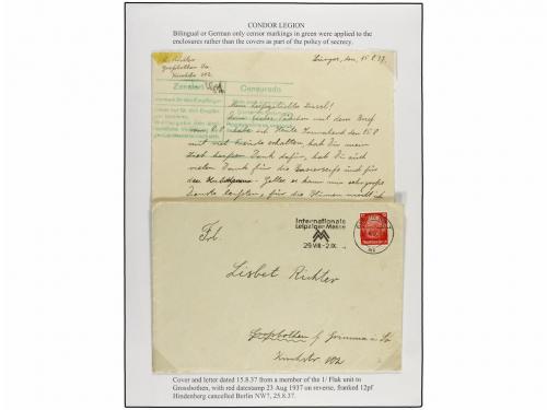 ✉ ESPAÑA GUERRA CIVIL. 1937-38. SPANISH CIVIL WAR. CONDOR LE