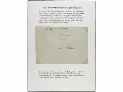 ✉ ESPAÑA GUERRA CIVIL. 1937-38. SPANISH CIVIL WAR. CONDOR LE