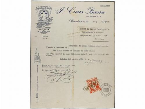 ✉ ESPAÑA GUERRA CIVIL. 1937. Conjunto de 4 solicitudes de en