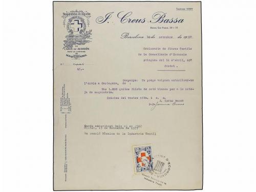 ✉ ESPAÑA GUERRA CIVIL. 1937. Conjunto de 4 solicitudes de en