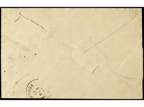 ✉ ESPAÑA. Ed. 98. 1869. 50 mils. lila,mat. CAPARROSO/NAVARRA
