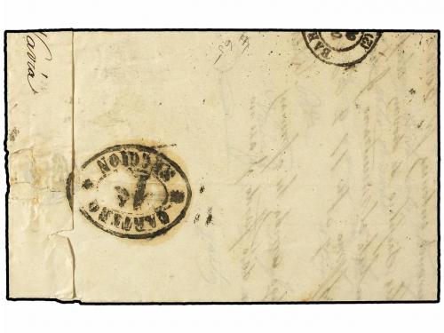 ✉ ESPAÑA. Ed. 81. 1866. TUY a BARCELONA. 4 cuartos azul, mat