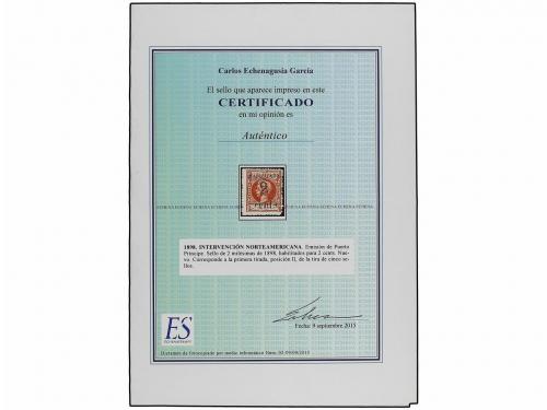 * CUBA. Ed. 2A. PUERTO PRÍNCIPE. 2 cents. s. 2 mils. castaño